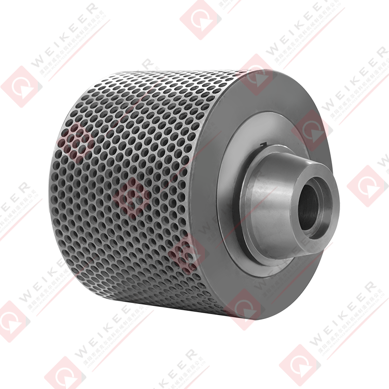 Stalen pelletrol met noppenlagers